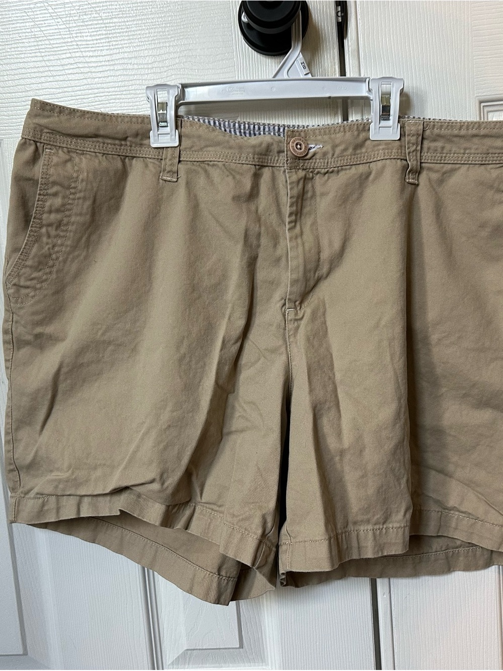 Natural Reflections Women’s Tan Flat-Front Shorts